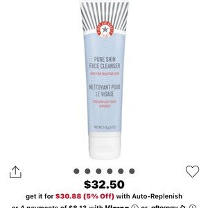 Brand new and Sealed First Aid Beauty Pure Skin Face Cleanser -